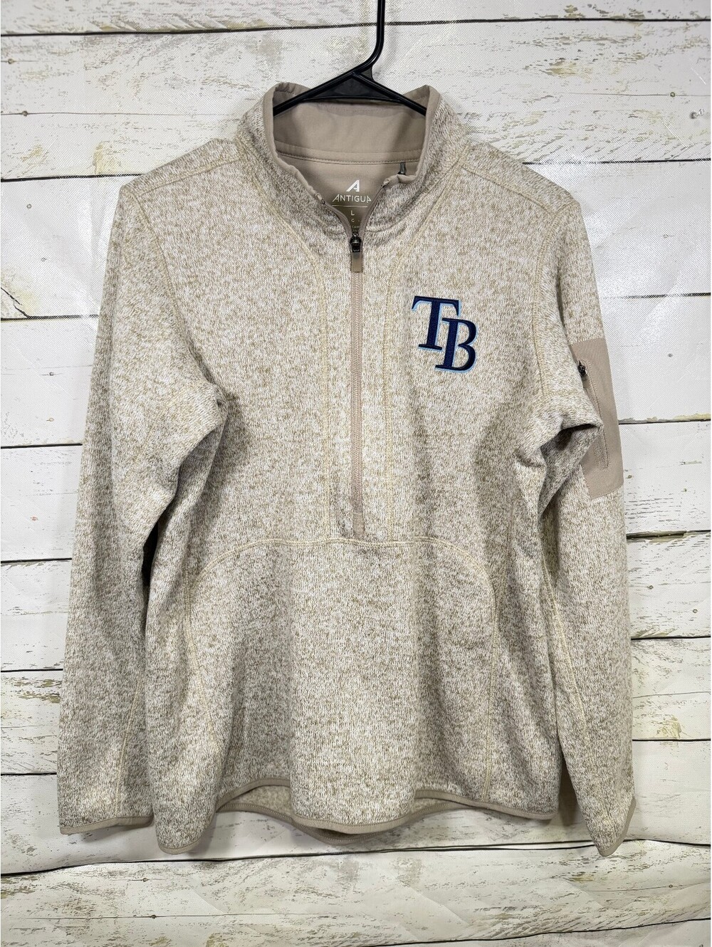 MLB Tampa Bay Rays Antigua Fortune 1/4 Zip Pullover Jacket - NWT Size Large